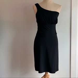 Three Dots One Shoulder Black Dress Size Medium
